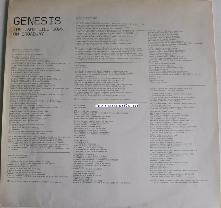Genesis-The Lamb Lies Down on Broadway